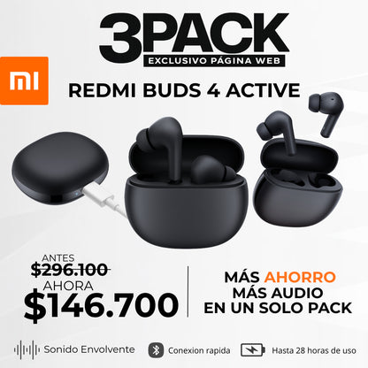 3PACK Redmi Buds 4 Active - Audio Descuentos