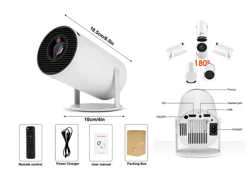 PROYECTOR HY300 SMART ANDROID WIFI BLUETOOTH PORTÁTIL HD - Audio Descuentos