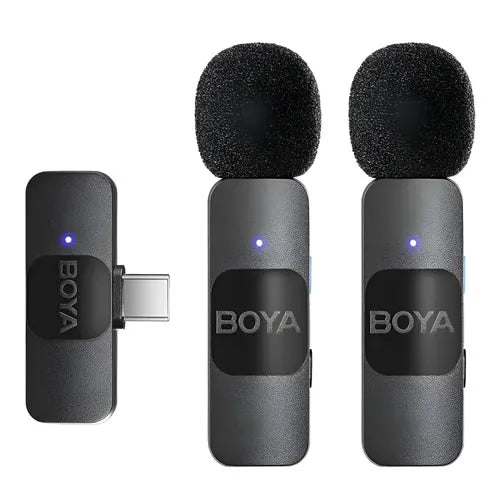 Micrófonos BOYA BY-V20 Dual - Audio Descuentos
