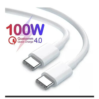 Cable Carga 5 Amp USB C X C Ultra Rápida 100w / 1mts - Audio Descuentos