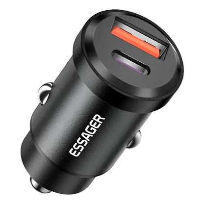 Turbo Cargador Carro USB Carga Rápida 45w PD3.0/QC4.0 - Audio Descuentos
