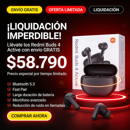 Redmi Buds 4 Active - Audio Descuentos